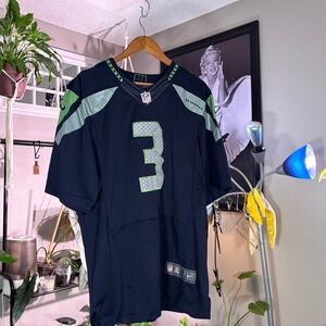 Seattle Seahawks Russell Wilson #3 Nike On Field‎ NFL Jersey 48